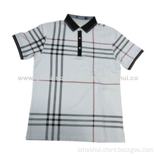 Men's Mercerized Cotton Polo Shirt, Customized Colors Available